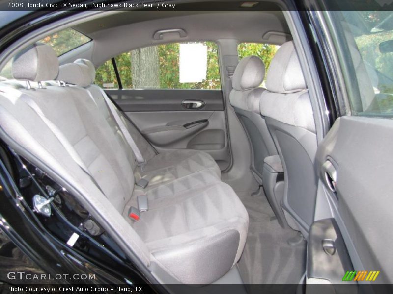 Nighthawk Black Pearl / Gray 2008 Honda Civic LX Sedan