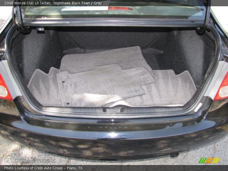 Nighthawk Black Pearl / Gray 2008 Honda Civic LX Sedan