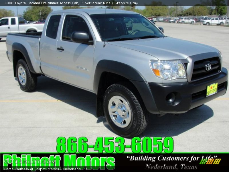 Silver Streak Mica / Graphite Gray 2008 Toyota Tacoma PreRunner Access Cab
