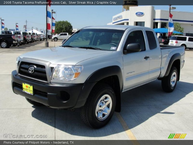 Silver Streak Mica / Graphite Gray 2008 Toyota Tacoma PreRunner Access Cab