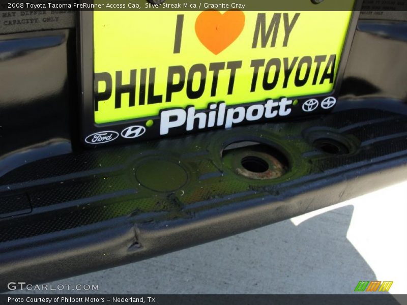 Silver Streak Mica / Graphite Gray 2008 Toyota Tacoma PreRunner Access Cab
