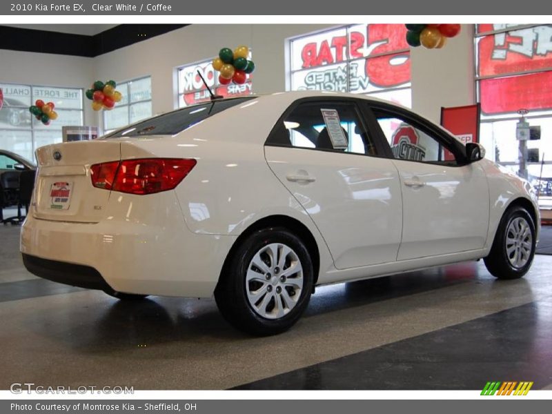 Clear White / Coffee 2010 Kia Forte EX