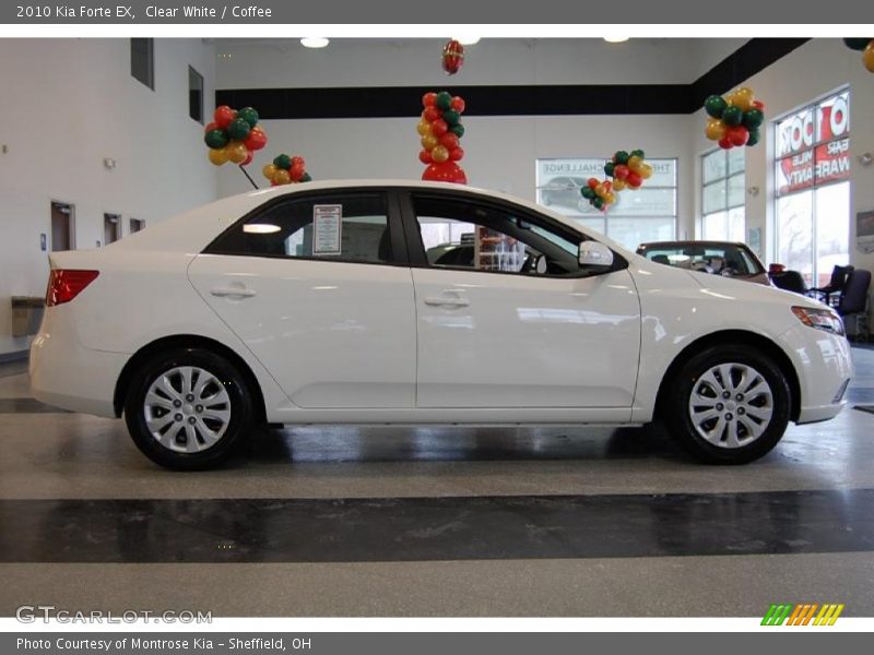 Clear White / Coffee 2010 Kia Forte EX