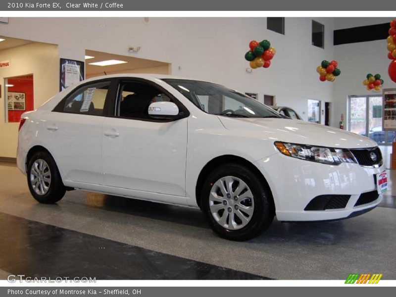 Clear White / Coffee 2010 Kia Forte EX
