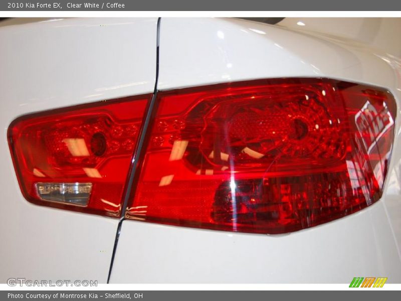 Clear White / Coffee 2010 Kia Forte EX