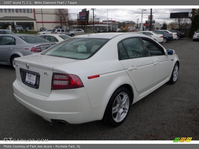 White Diamond Pearl / Taupe 2007 Acura TL 3.2