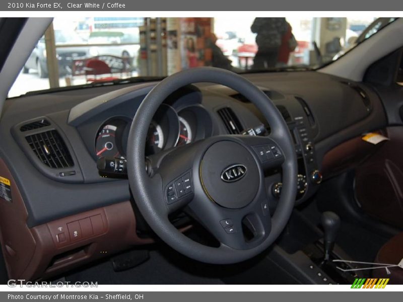 Clear White / Coffee 2010 Kia Forte EX