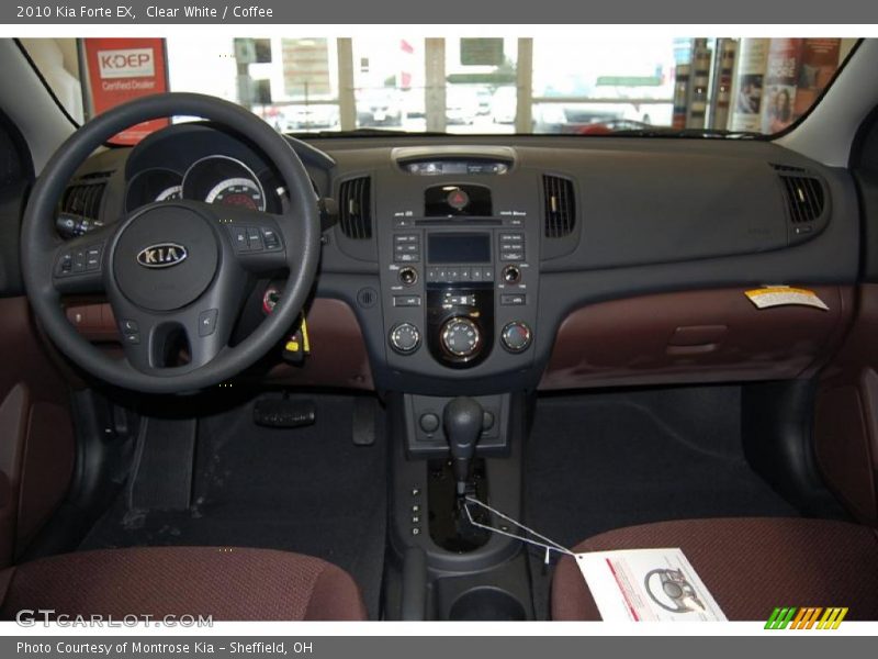 Clear White / Coffee 2010 Kia Forte EX