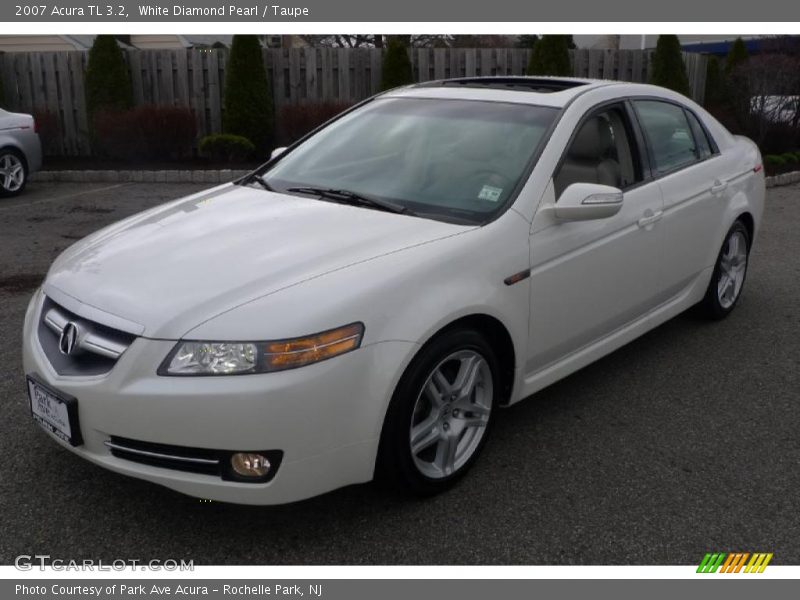 White Diamond Pearl / Taupe 2007 Acura TL 3.2