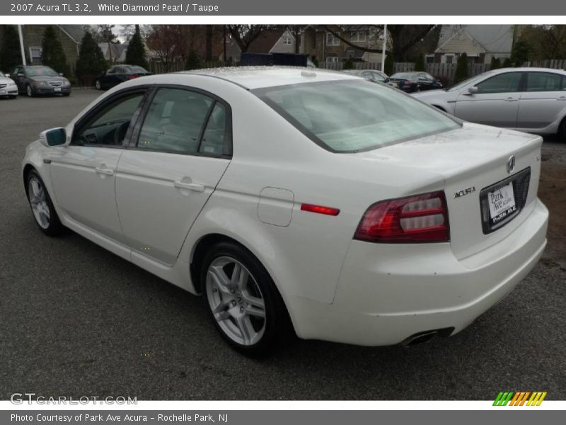 White Diamond Pearl / Taupe 2007 Acura TL 3.2