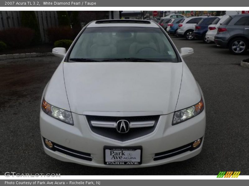White Diamond Pearl / Taupe 2007 Acura TL 3.2
