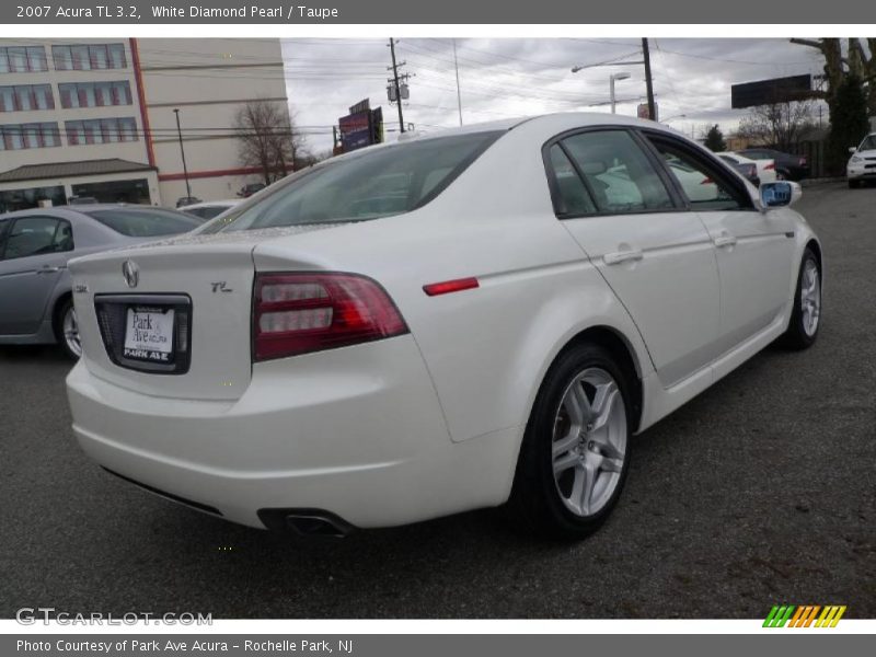 White Diamond Pearl / Taupe 2007 Acura TL 3.2