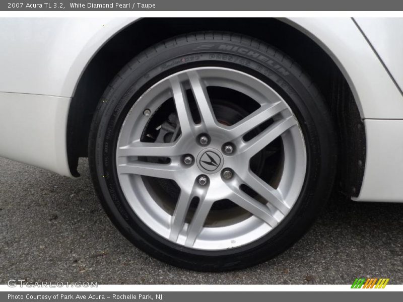 White Diamond Pearl / Taupe 2007 Acura TL 3.2