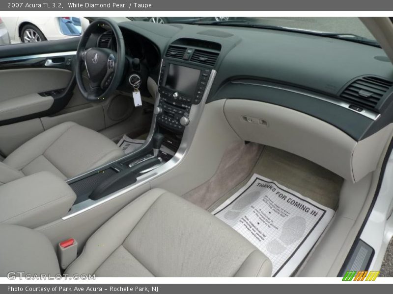 White Diamond Pearl / Taupe 2007 Acura TL 3.2