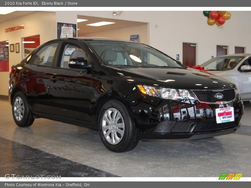 Ebony Black / Stone 2010 Kia Forte EX