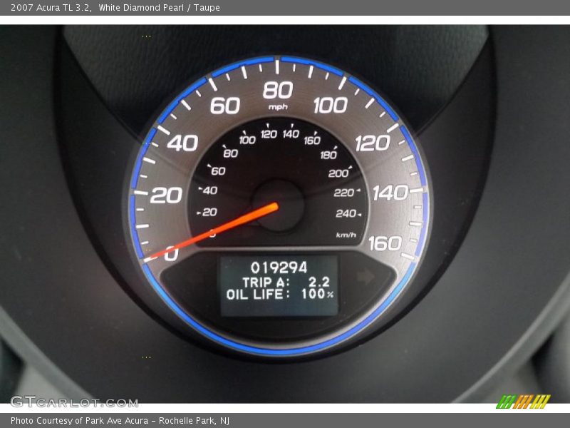 White Diamond Pearl / Taupe 2007 Acura TL 3.2