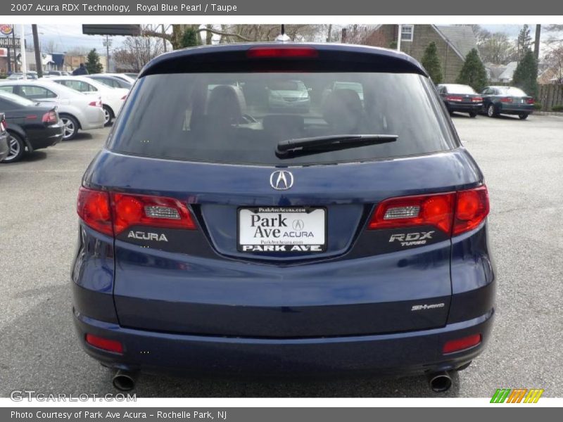 Royal Blue Pearl / Taupe 2007 Acura RDX Technology
