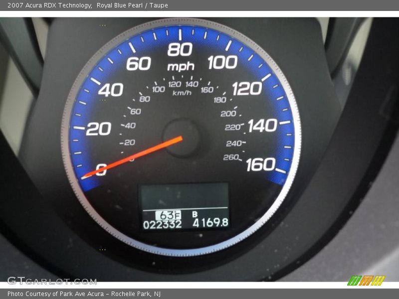 Royal Blue Pearl / Taupe 2007 Acura RDX Technology