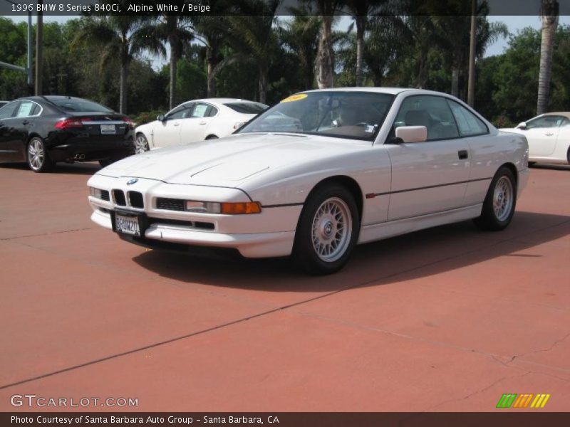 Alpine White / Beige 1996 BMW 8 Series 840Ci