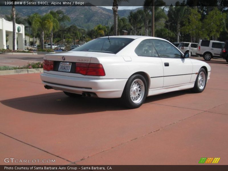 Alpine White / Beige 1996 BMW 8 Series 840Ci