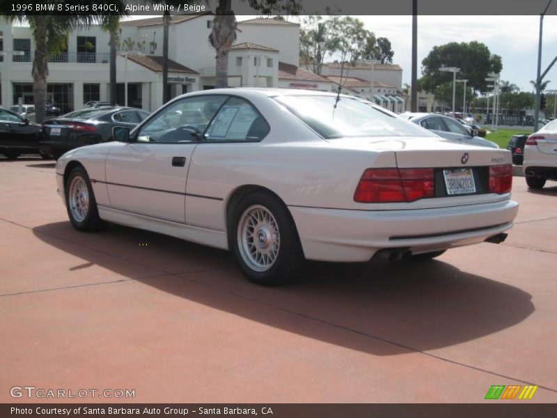Alpine White / Beige 1996 BMW 8 Series 840Ci