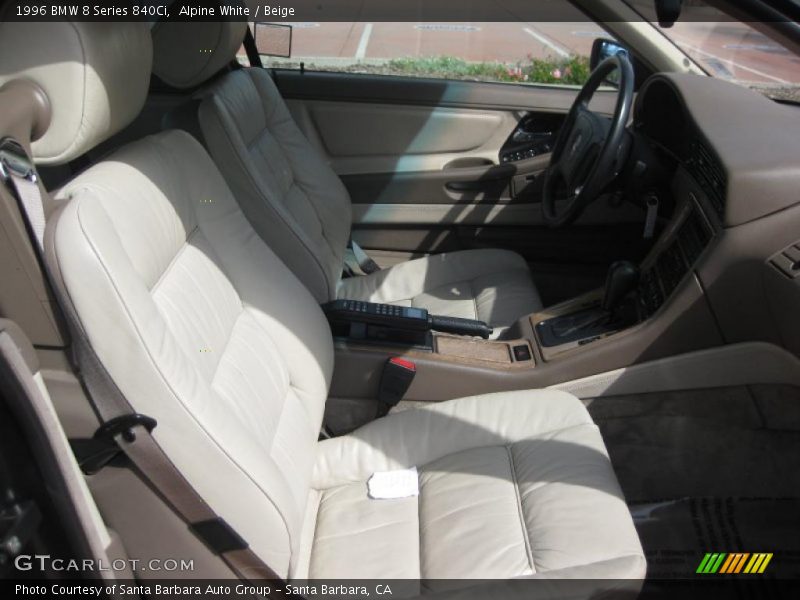 Alpine White / Beige 1996 BMW 8 Series 840Ci