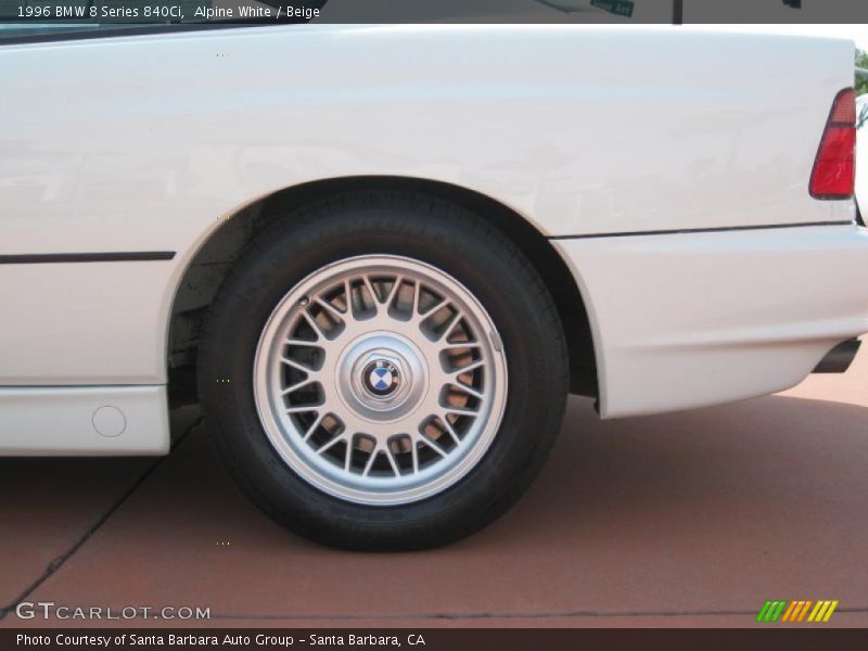 Alpine White / Beige 1996 BMW 8 Series 840Ci