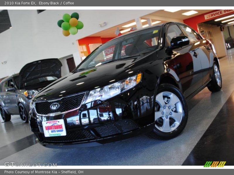 Ebony Black / Coffee 2010 Kia Forte EX