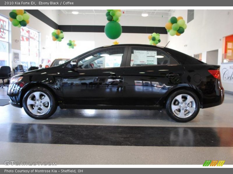 Ebony Black / Coffee 2010 Kia Forte EX
