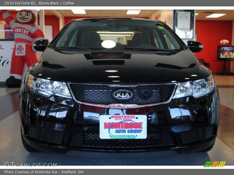 Ebony Black / Coffee 2010 Kia Forte EX