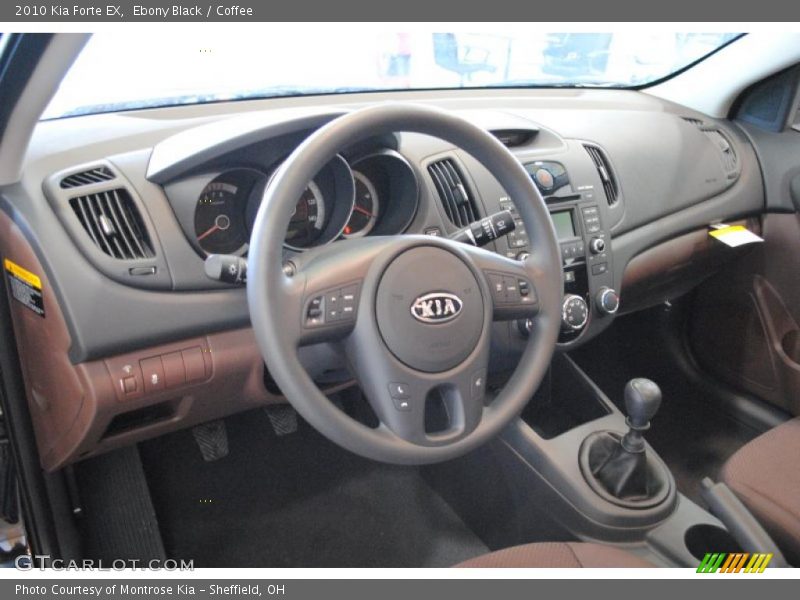 Ebony Black / Coffee 2010 Kia Forte EX
