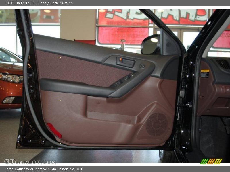 Ebony Black / Coffee 2010 Kia Forte EX