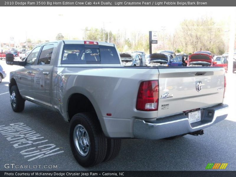 Light Graystone Pearl / Light Pebble Beige/Bark Brown 2010 Dodge Ram 3500 Big Horn Edition Crew Cab 4x4 Dually