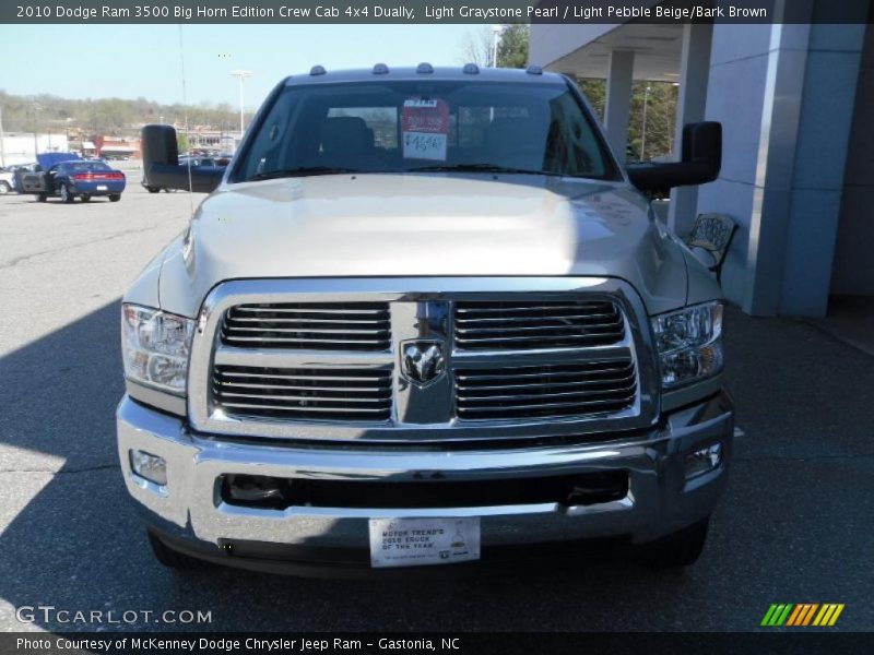 Light Graystone Pearl / Light Pebble Beige/Bark Brown 2010 Dodge Ram 3500 Big Horn Edition Crew Cab 4x4 Dually
