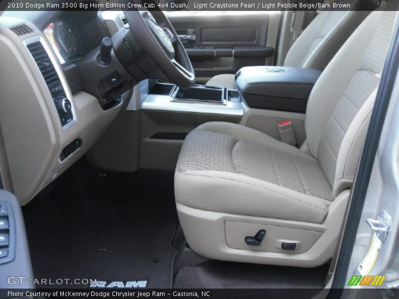 Light Graystone Pearl / Light Pebble Beige/Bark Brown 2010 Dodge Ram 3500 Big Horn Edition Crew Cab 4x4 Dually