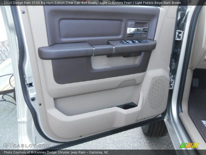 Light Graystone Pearl / Light Pebble Beige/Bark Brown 2010 Dodge Ram 3500 Big Horn Edition Crew Cab 4x4 Dually