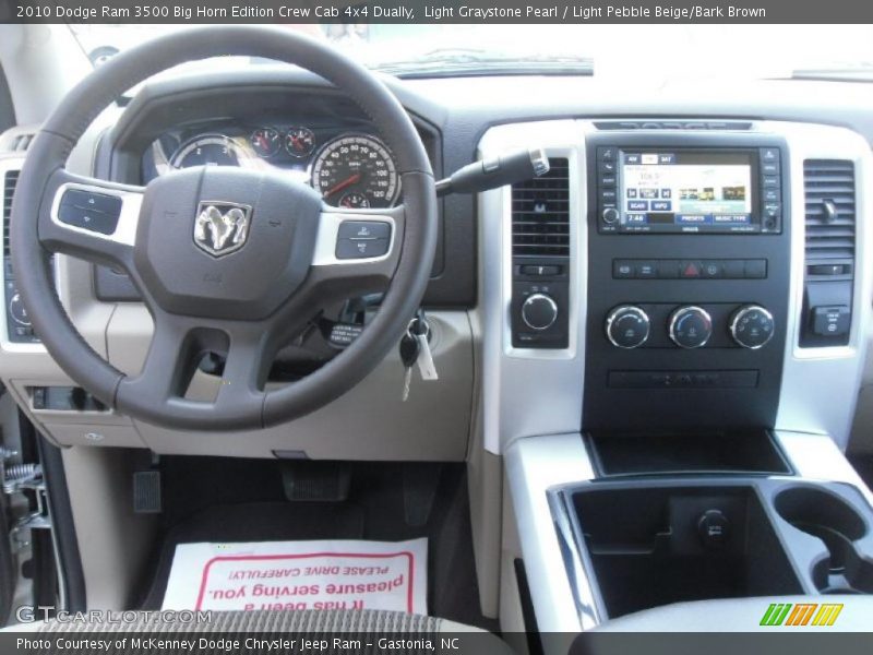 Light Graystone Pearl / Light Pebble Beige/Bark Brown 2010 Dodge Ram 3500 Big Horn Edition Crew Cab 4x4 Dually