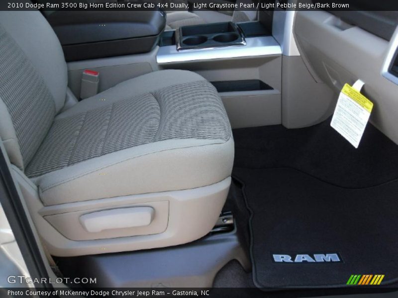 Light Graystone Pearl / Light Pebble Beige/Bark Brown 2010 Dodge Ram 3500 Big Horn Edition Crew Cab 4x4 Dually