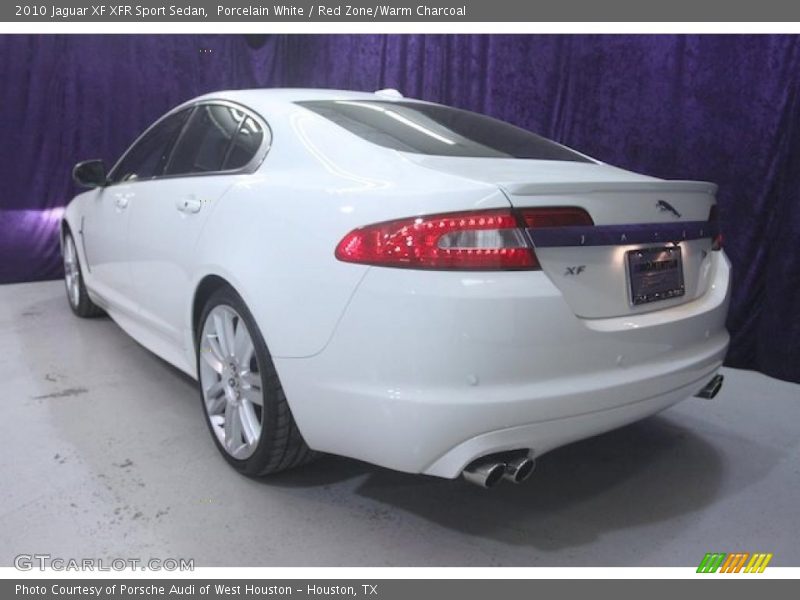 Porcelain White / Red Zone/Warm Charcoal 2010 Jaguar XF XFR Sport Sedan