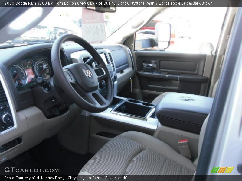 Light Graystone Pearl / Light Pebble Beige/Bark Brown 2010 Dodge Ram 3500 Big Horn Edition Crew Cab 4x4 Dually