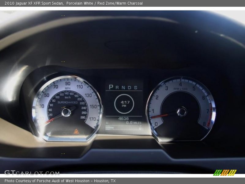 Porcelain White / Red Zone/Warm Charcoal 2010 Jaguar XF XFR Sport Sedan