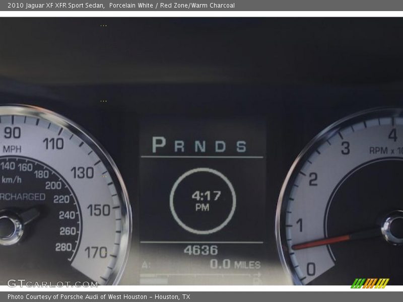 Porcelain White / Red Zone/Warm Charcoal 2010 Jaguar XF XFR Sport Sedan
