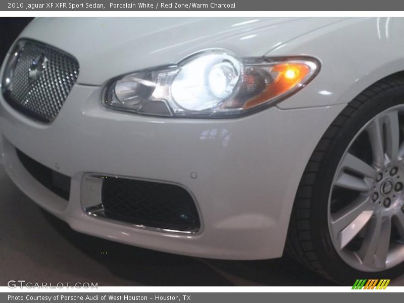 Porcelain White / Red Zone/Warm Charcoal 2010 Jaguar XF XFR Sport Sedan