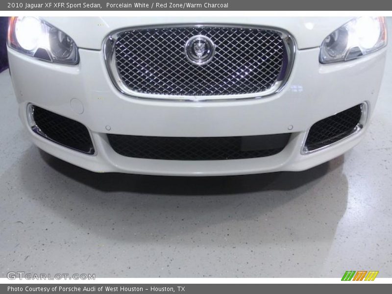 Porcelain White / Red Zone/Warm Charcoal 2010 Jaguar XF XFR Sport Sedan