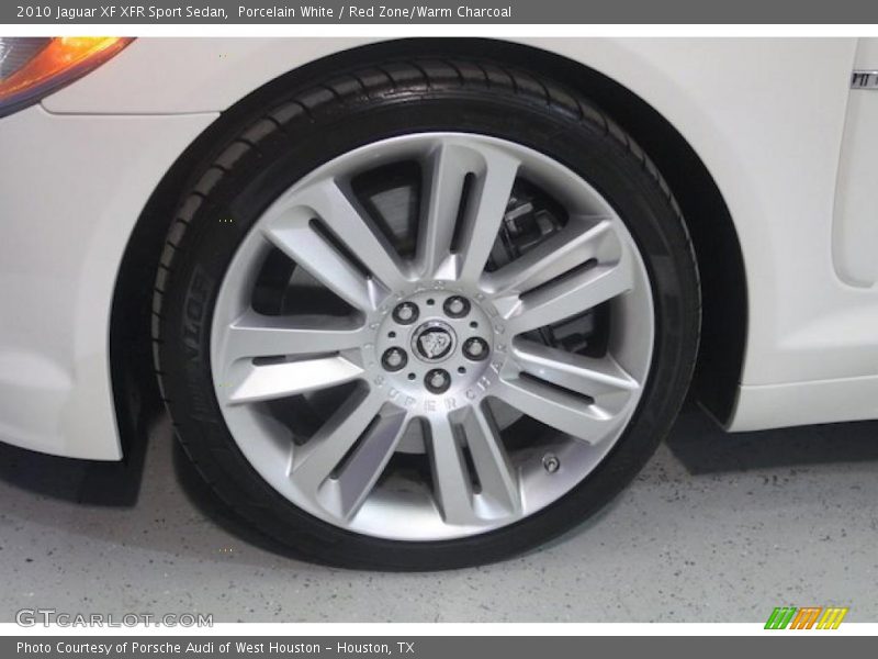 Porcelain White / Red Zone/Warm Charcoal 2010 Jaguar XF XFR Sport Sedan