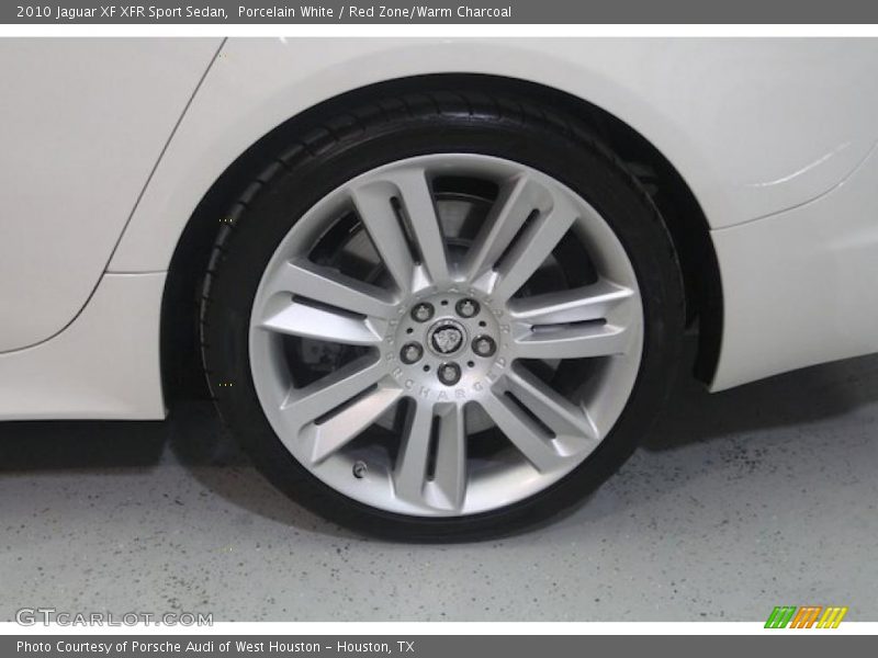 Porcelain White / Red Zone/Warm Charcoal 2010 Jaguar XF XFR Sport Sedan