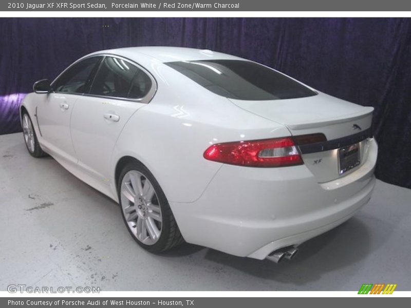 Porcelain White / Red Zone/Warm Charcoal 2010 Jaguar XF XFR Sport Sedan