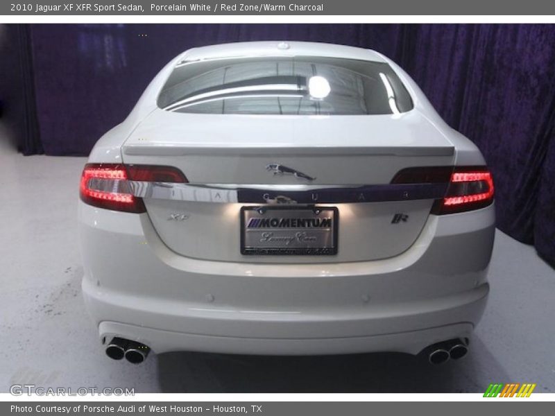 Porcelain White / Red Zone/Warm Charcoal 2010 Jaguar XF XFR Sport Sedan
