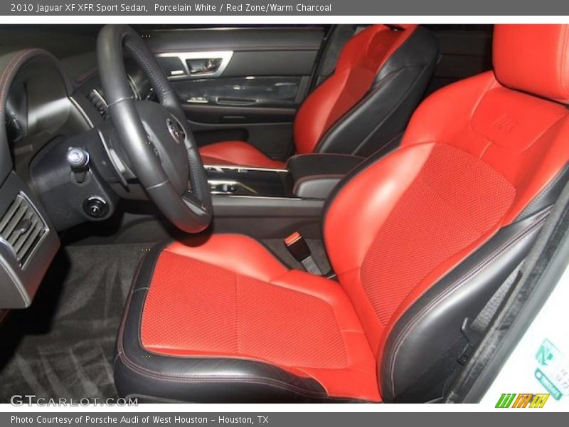 Porcelain White / Red Zone/Warm Charcoal 2010 Jaguar XF XFR Sport Sedan