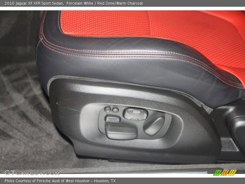 Porcelain White / Red Zone/Warm Charcoal 2010 Jaguar XF XFR Sport Sedan